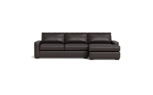 Kai Leather Right Chaise Sectional-Leather Sofa-Tribeca Quarry Leather-MAK Modern