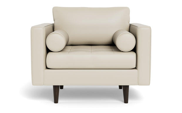 Ayden Leather Arm Chair-Leather Sectional-Tribeca Cream Leather-MAK Modern