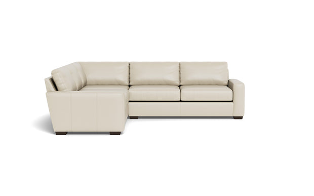 Kai Leather Corner Sectional-Leather Sofa-Tribeca Cream Leather-MAK Modern