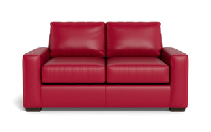 Kai Leather Loveseat-Leather Sofa-Tribeca Scarlet-MAK Modern