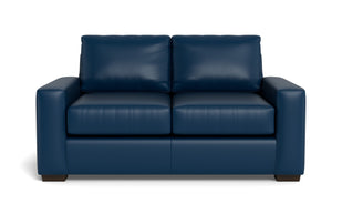 Kai Leather Loveseat-Leather Sofa-Tribeca Cobalt-MAK Modern