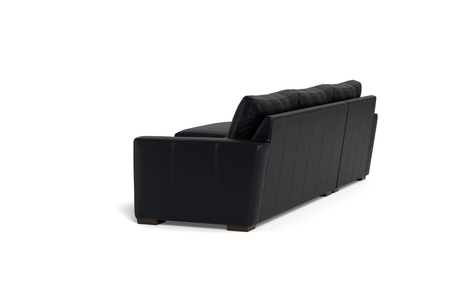 Alexa Leather Left Chaise Sectional-Leather Sofa-Tribeca Black Leather-MAK Modern