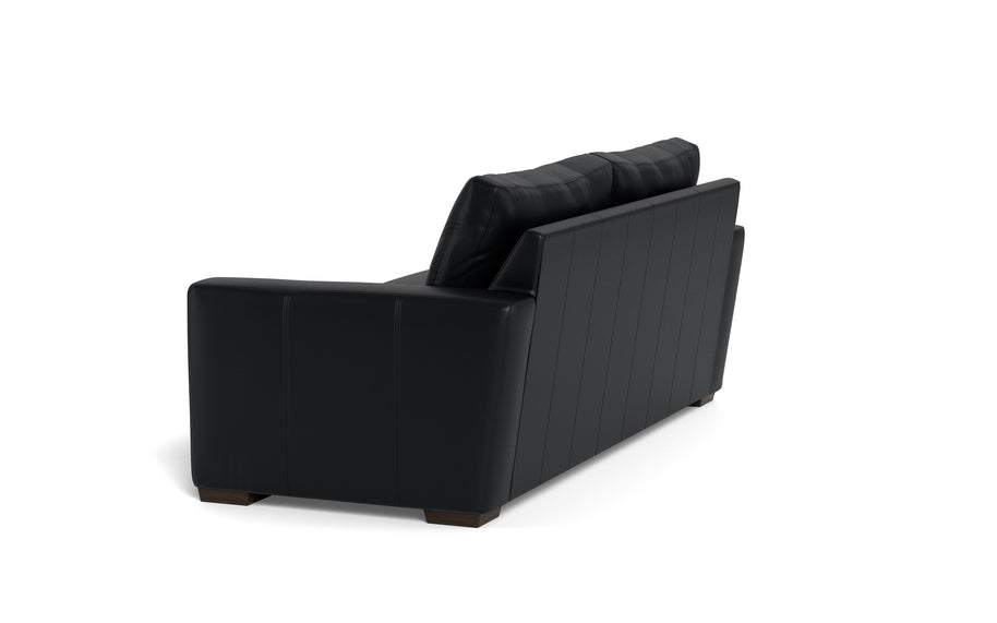 Alexa Leather Sofa-Leather Sofa-Tribeca Black Leather-MAK Modern