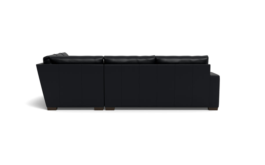 Alexa Leather Corner Sectional-Leather Sofa-Tribeca Black Leather-MAK Modern