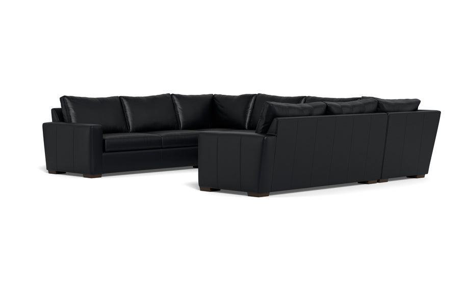 Alexa Leather U Sectional-Leather Sofa-Tribeca Black Leather-MAK Modern