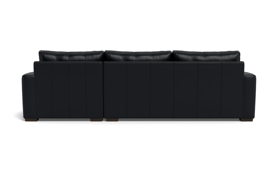 Alexa Leather Right Chaise Sectional-Leather Sofa-Tribeca Black Leather-MAK Modern
