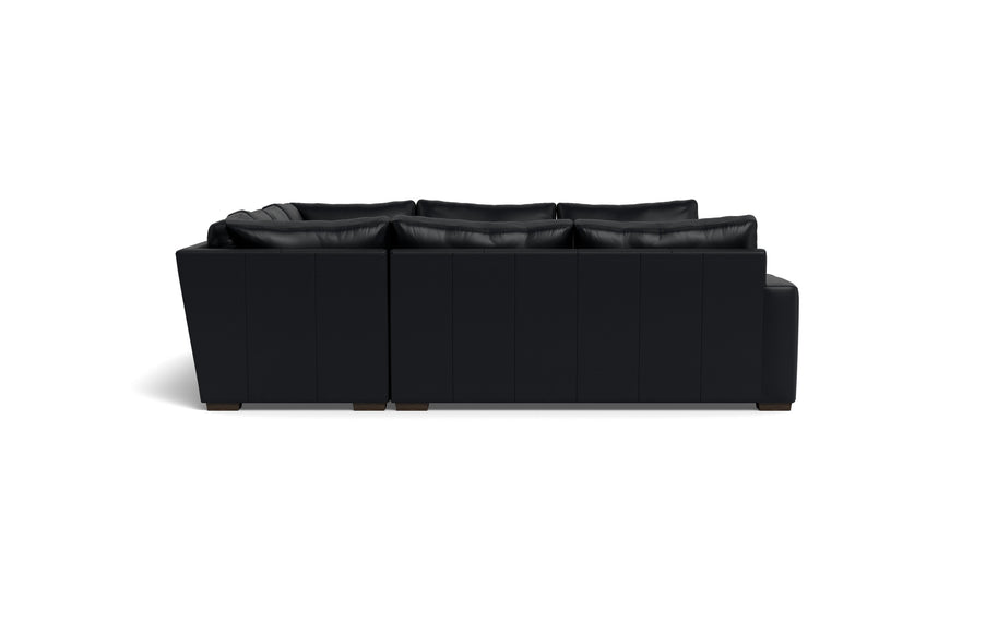 Alexa Leather U Sectional-Leather Sofa-Tribeca Black Leather-MAK Modern