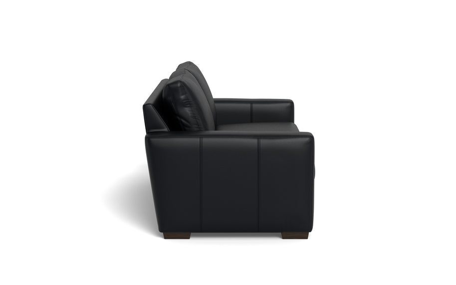 Alexa Leather Sofa-Leather Sofa-Tribeca Black Leather-MAK Modern