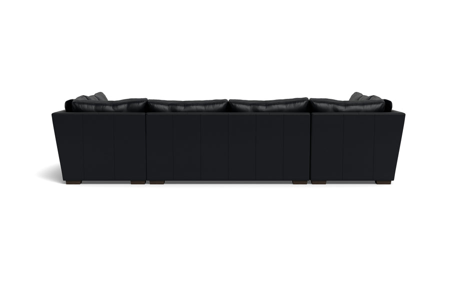 Alexa Leather U Sectional-Leather Sofa-Tribeca Black Leather-MAK Modern