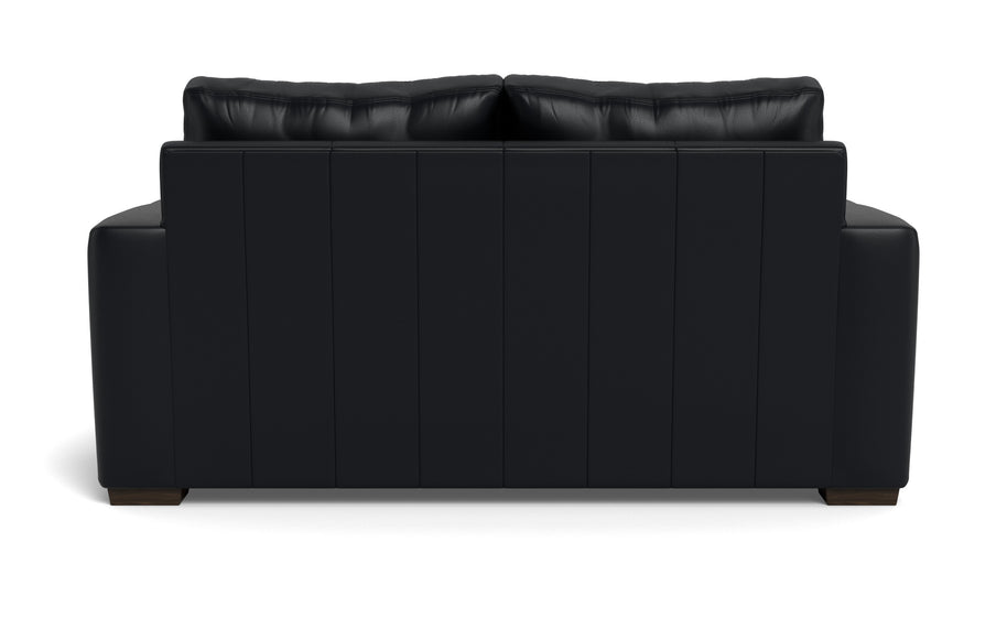 Alexa Leather Loveseat-Leather Sofa-Tribeca Black Leather-MAK Modern