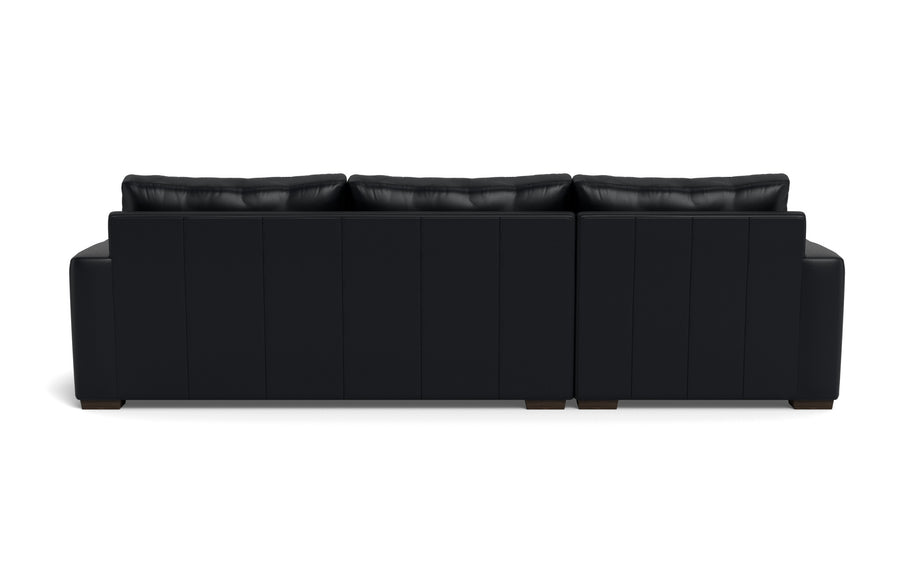 Alexa Leather Left Chaise Sectional-Leather Sofa-Tribeca Black Leather-MAK Modern