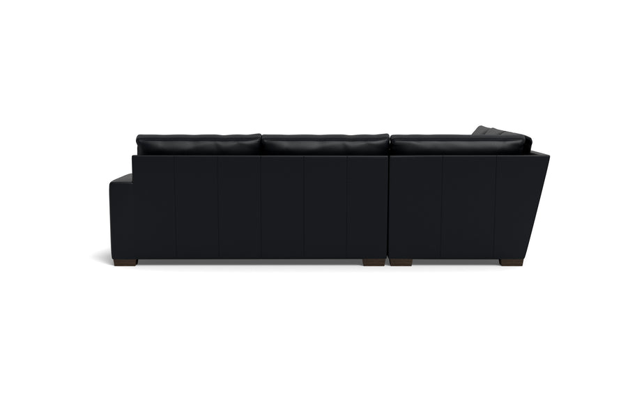 Alexa Leather Corner Sectional-Leather Sofa-Tribeca Black Leather-MAK Modern