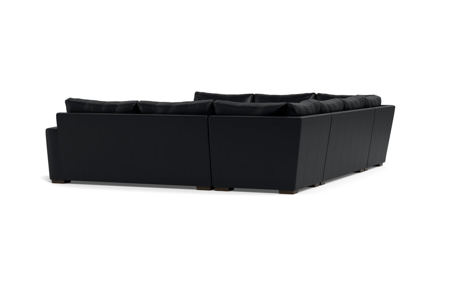 Alexa Leather U Sectional-Leather Sofa-Tribeca Black Leather-MAK Modern
