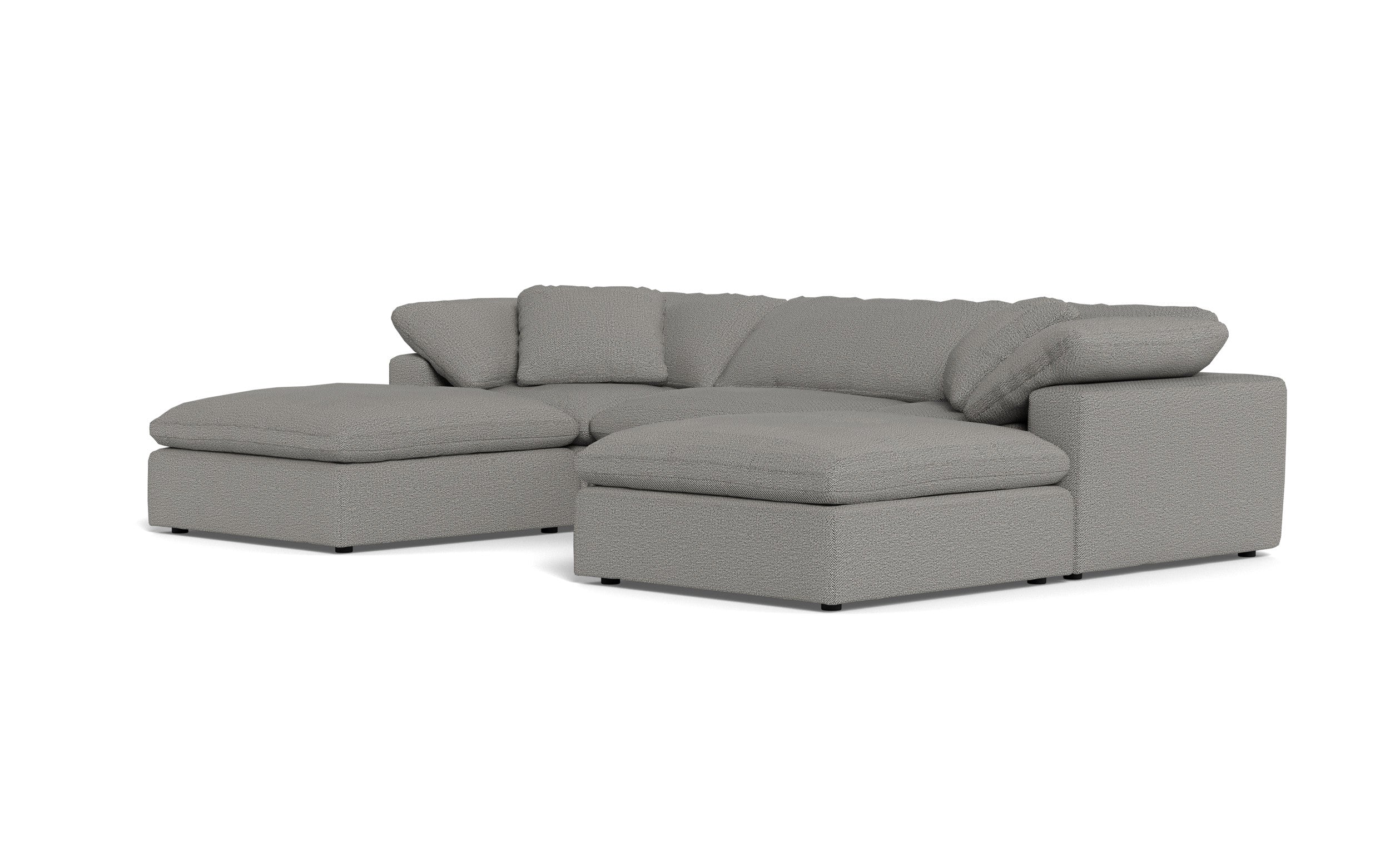 Kooper 3pc Sofa With Double Ottoman-Alley Pepper-MAK Modern