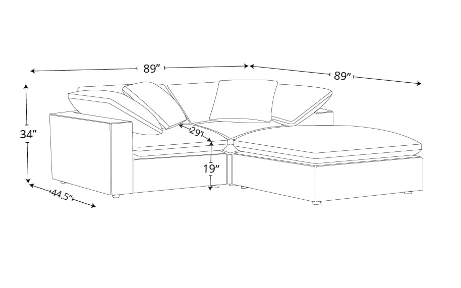 Kooper 3pc Modular Sectional
