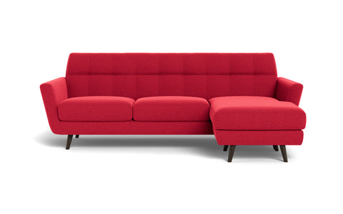 High Level Reversible Sofa-Fabric Sectional-Bennett Red-MAK Modern