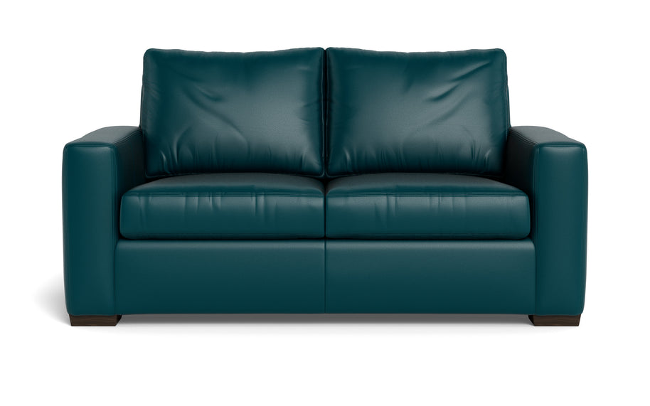 Alexa Leather Loveseat-Leather Sofa-Tribeca Lagoon-MAK Modern