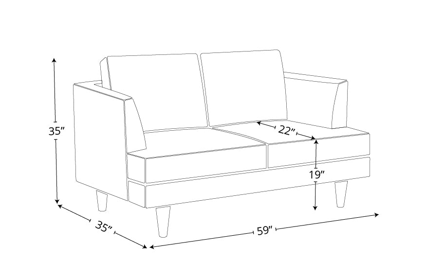 Skyline Leather Loveseat