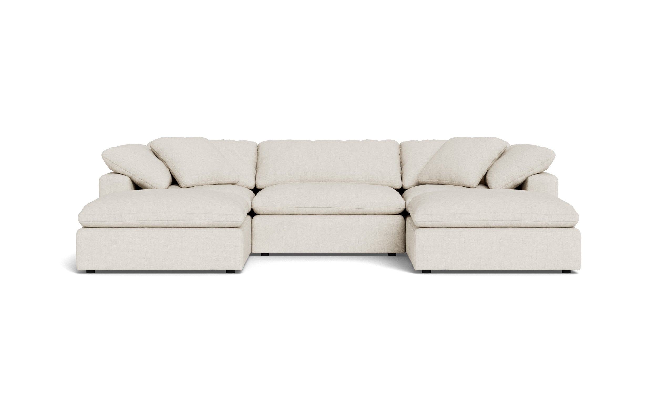 Kooper 3pc Sofa With Double Ottoman-Curious Snow-MAK Modern