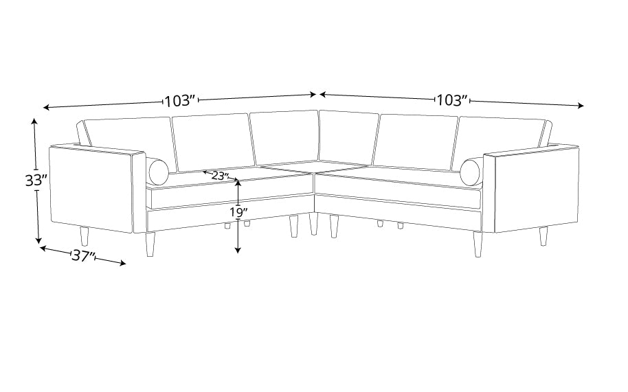 Ayden Leather Corner Sectional