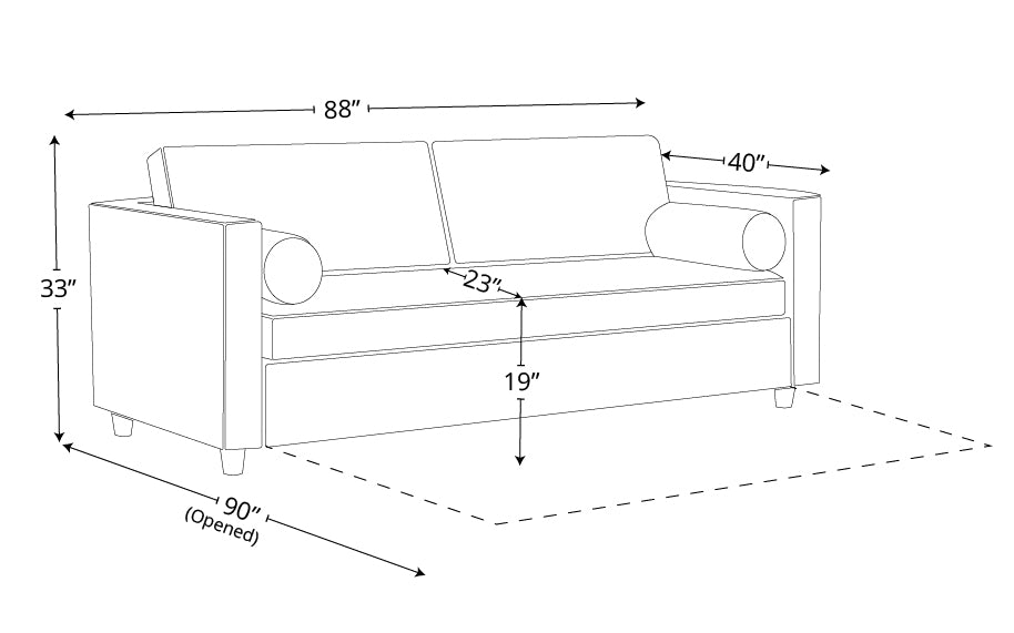Ayden Leather Queen Sleeper