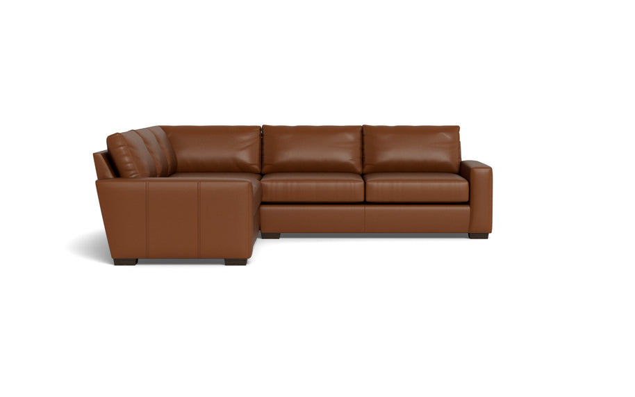 Alexa Leather Corner Sectional-Leather Sofa-Tribeca Chestnut Leather-MAK Modern