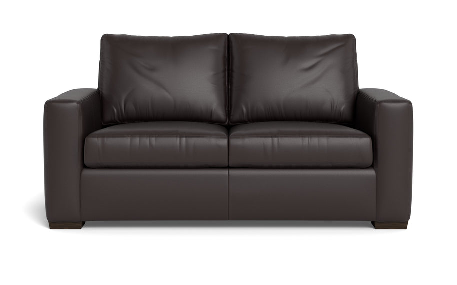 Alexa Leather Loveseat-Leather Sofa-Tribeca Quarry Leather-MAK Modern