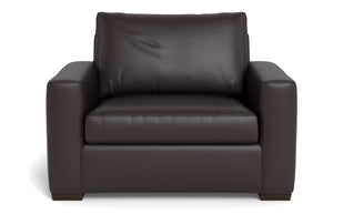 Alexa Leather Arm Chair-Leather Sofa-Tribeca Quarry Leather-MAK Modern