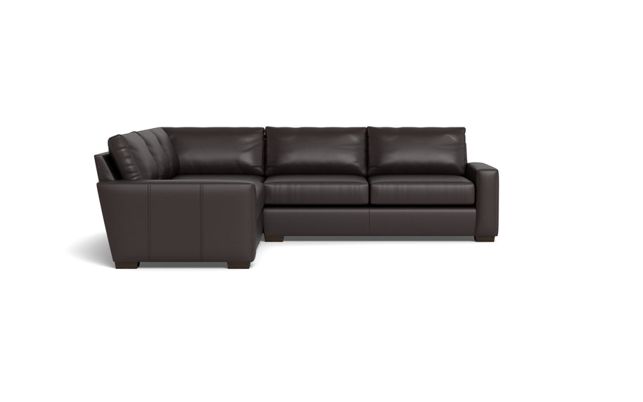 Alexa Leather Corner Sectional-Leather Sofa-Tribeca Quarry Leather-MAK Modern