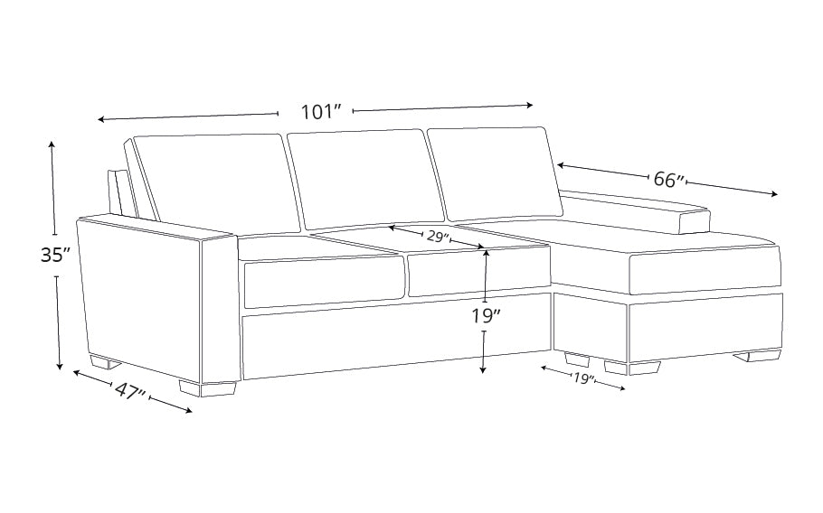 Kai Reversible Sofa Chaise