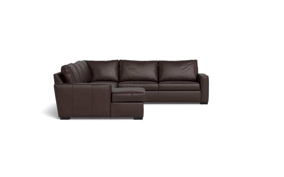 Alexa Leather Corner Sectionals With Left Chaise-Leather Sofa-Tribeca Espresso Leather-MAK Modern