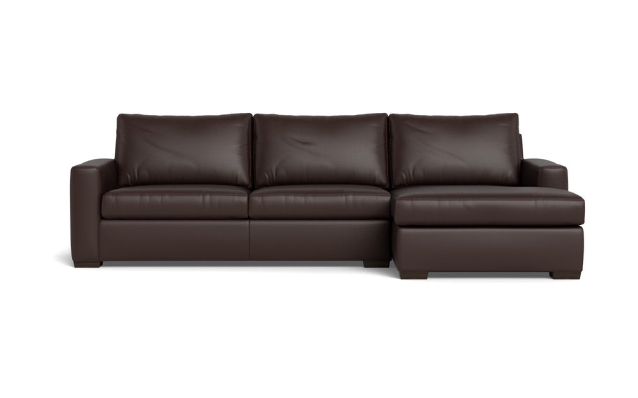 Alexa Leather Right Chaise Sectional-Leather Sofa-Tribeca Espresso Leather-MAK Modern