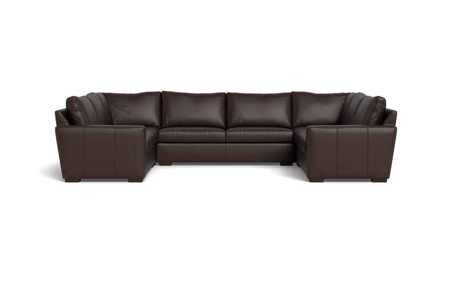 Alexa Leather U Sectional-Leather Sofa-Tribeca Espresso Leather-MAK Modern