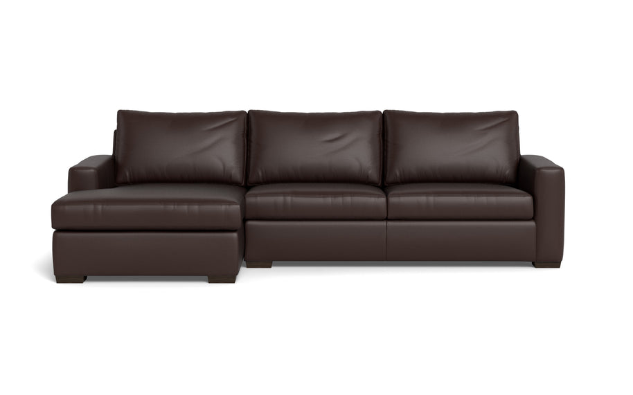 Alexa Leather Left Chaise Sectional-Leather Sofa-Tribeca Espresso Leather-MAK Modern