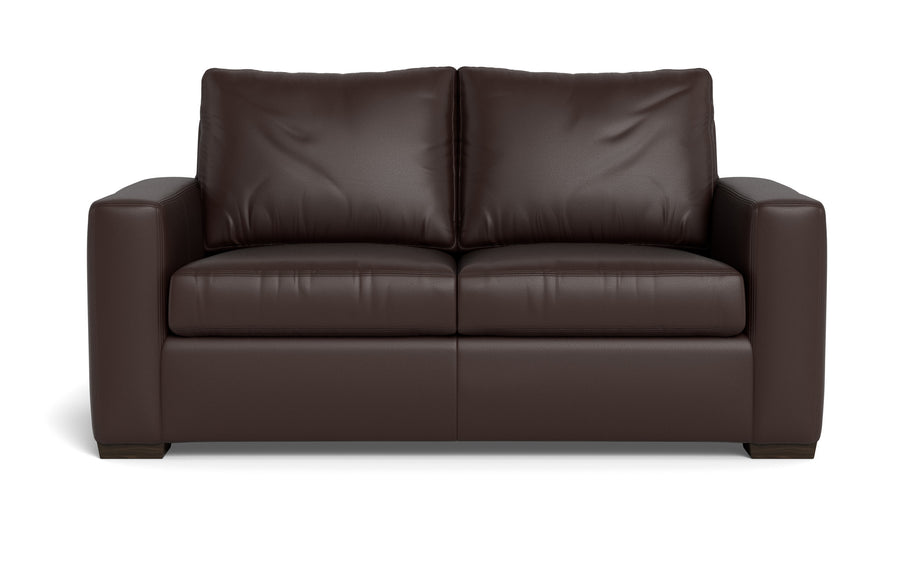 Alexa Leather Loveseat-Leather Sofa-Tribeca Espresso Leather-MAK Modern