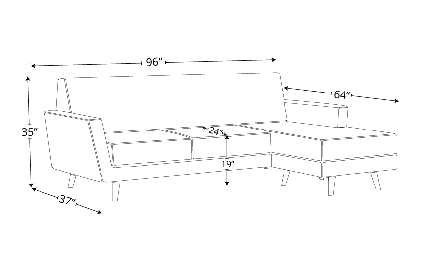 High Level Reversible Sofa