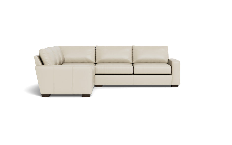 Alexa Leather Corner Sectional-Leather Sofa-Tribeca Cream Leather-MAK Modern