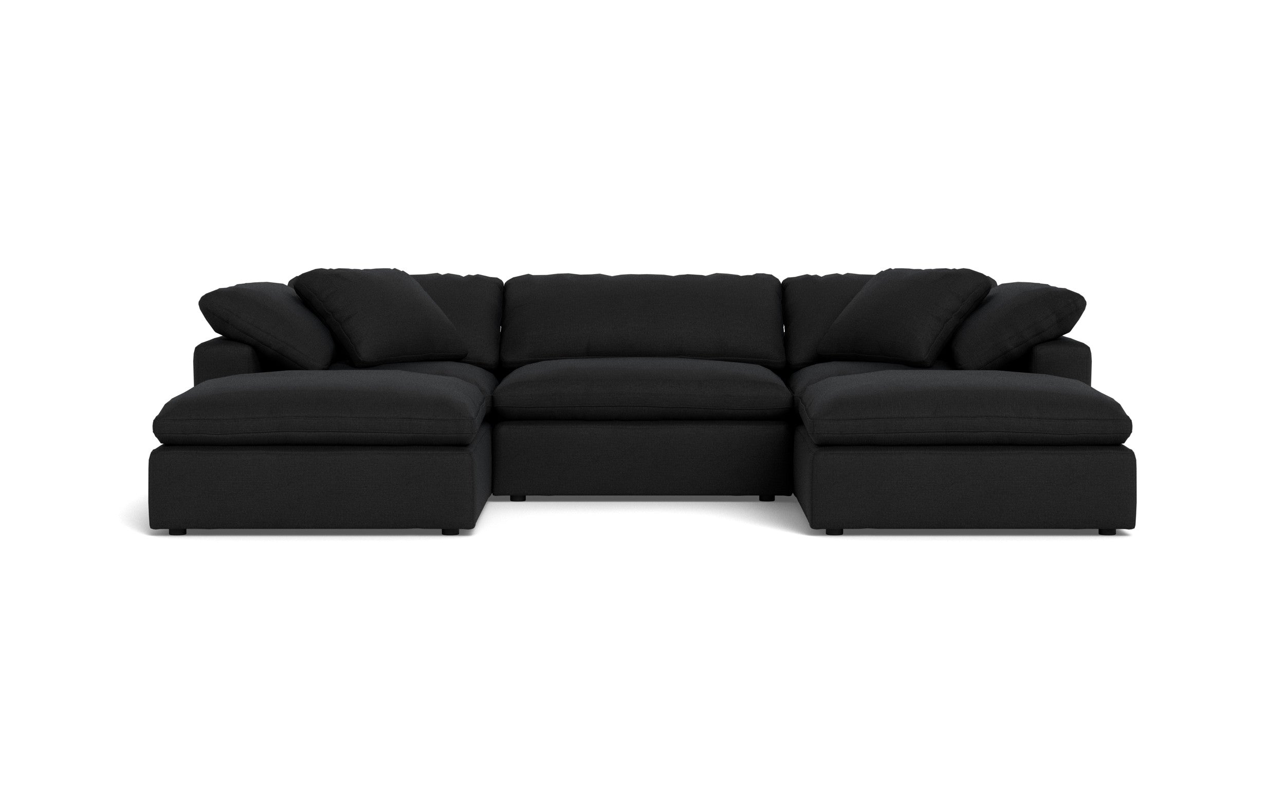 Kooper 3pc Sofa With Double Ottoman-Merit Onyx-MAK Modern
