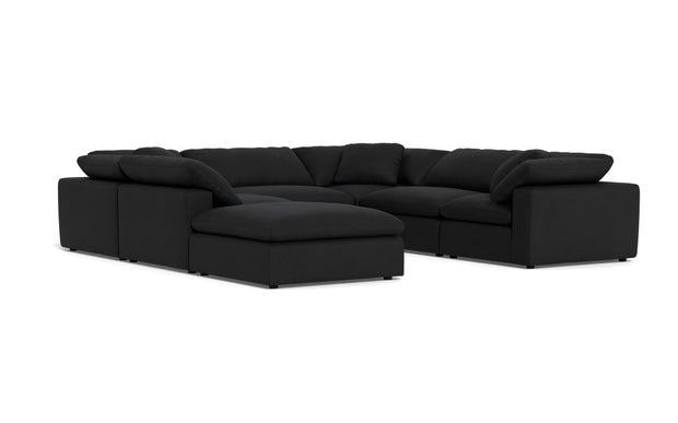 Kooper 6pc Sectional With Ottoman-Merit Onyx-MAK Modern