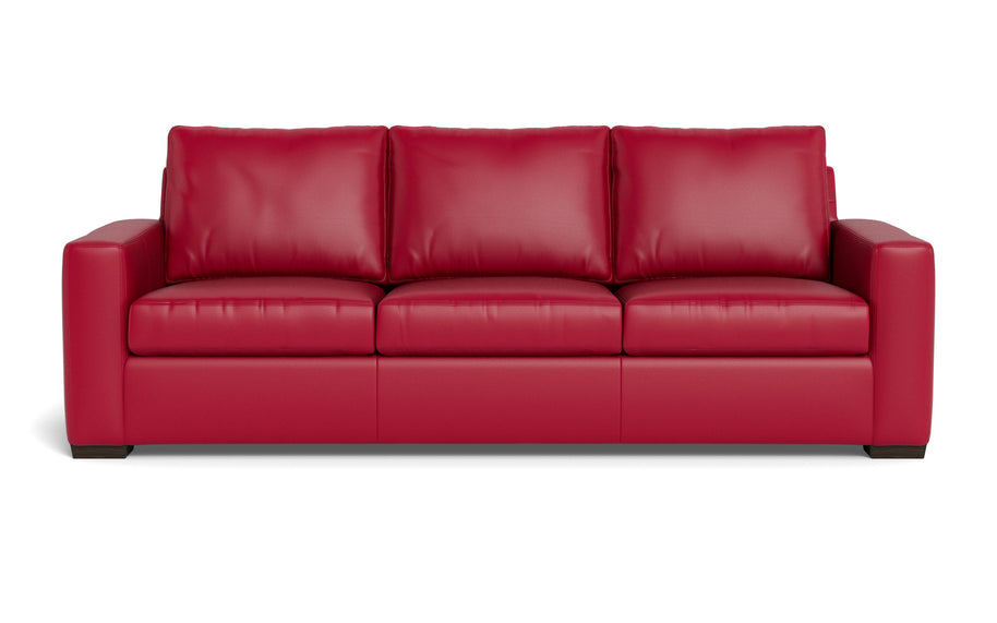 Alexa Leather Estate Sofa-Leather Sofa-Tribeca Scarlet-MAK Modern