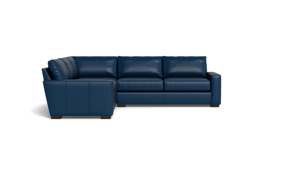 Alexa Leather Corner Sectional-Leather Sofa-Tribeca Cobalt-MAK Modern