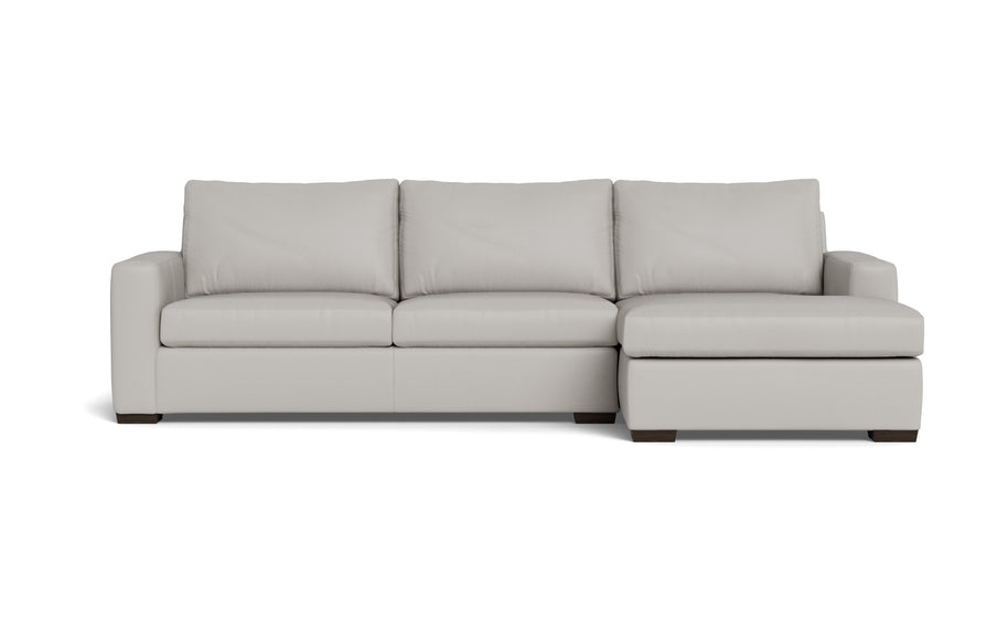 Alexa Leather Right Chaise Sectional-Leather Sofa-Tribeca Chelsea-MAK Modern
