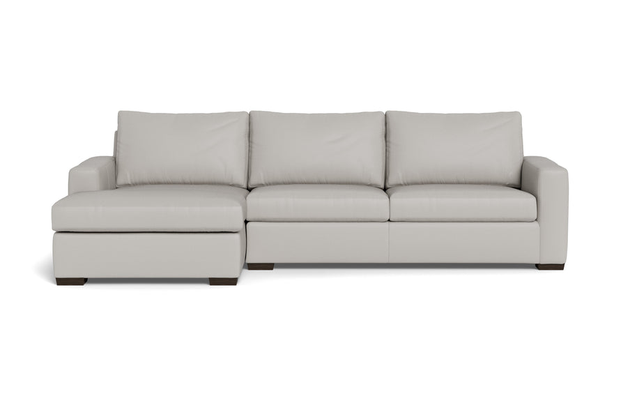 Alexa Leather Left Chaise Sectional-Leather Sofa-Tribeca Chelsea-MAK Modern