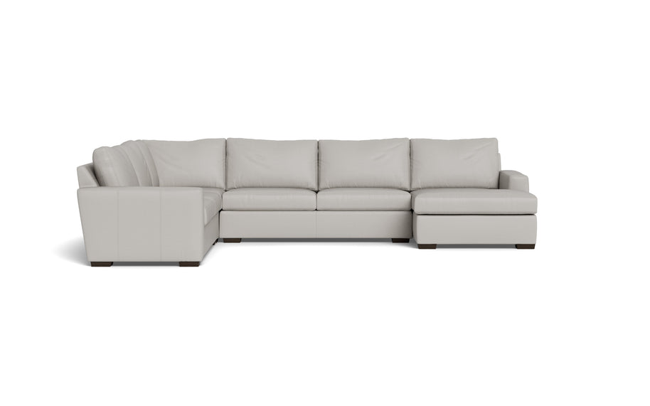 Alexa Leather Corner Sectionals With Right Chaise-Leather Sofa-Tribeca Chelsea-MAK Modern