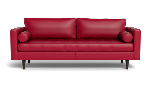 Ayden Leather Sofa-Leather Sofa-Tribeca Scarlet-MAK Modern