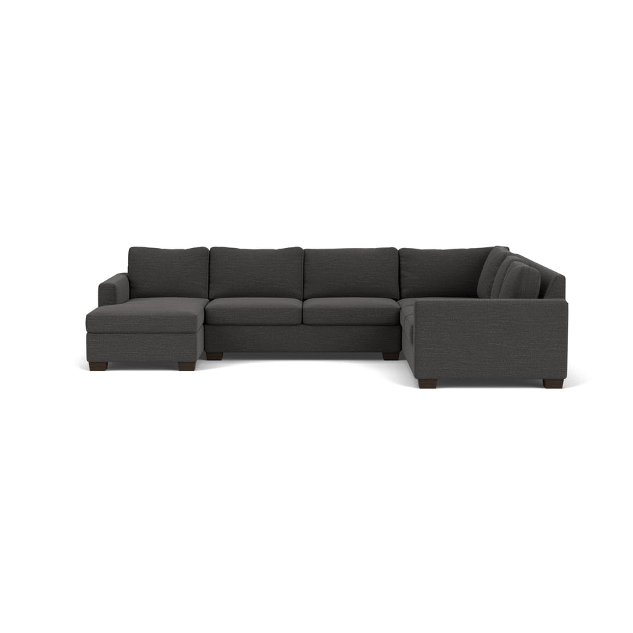 Abel Corner Sectionals w. Left Chaise-Fabric Sofa-Curious Charcoal-MAK Modern
