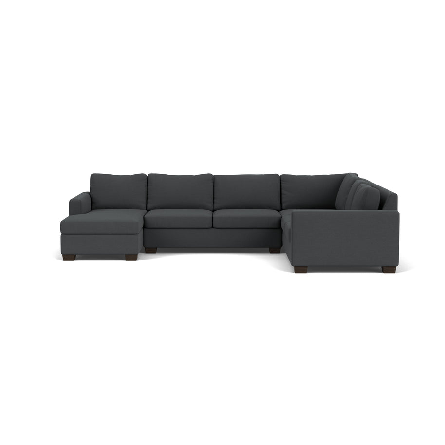 Abel Corner Sectionals w. Left Chaise-Fabric Sofa-Peyton Pepper-MAK Modern