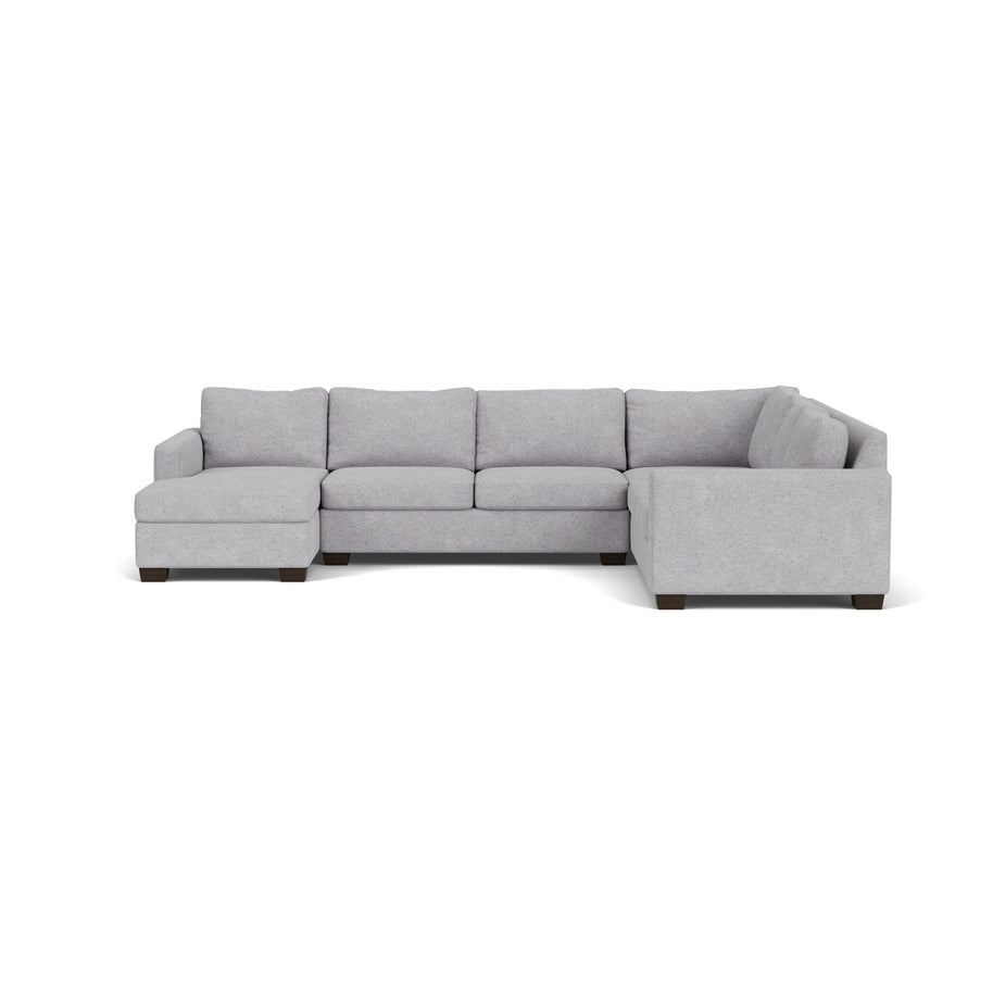 Abel Corner Sectionals w. Left Chaise-Fabric Sofa-Travis Pewter-MAK Modern