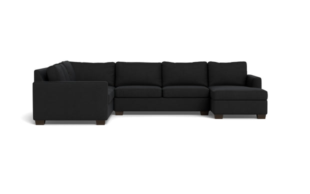 Abel Corner Sectionals w. Right Chaise-Fabric Sofa-Merit Onyx-MAK Modern