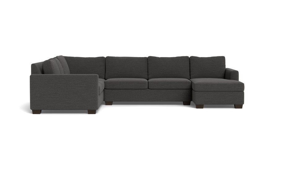 Abel Corner Sectionals w. Right Chaise-Fabric Sofa-Curious Charcoal-MAK Modern